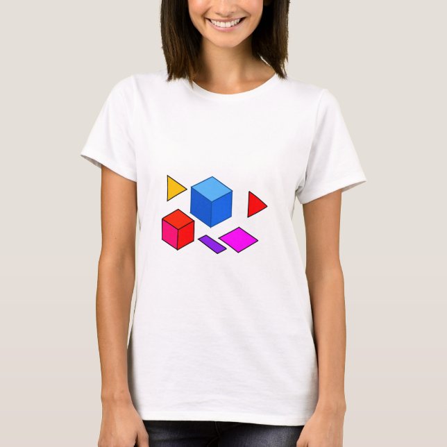 Abstract Geometric Elements Pattern for Minimalist T-Shirt (Front)