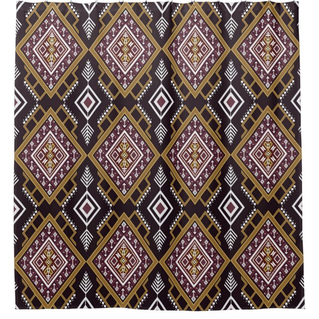 Abstract geometric ethnic, wallpaper design. (Front)