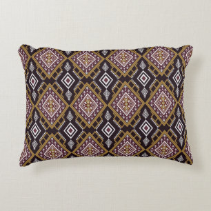 Abstract geometric ethnic, wallpaper design. accent pillow