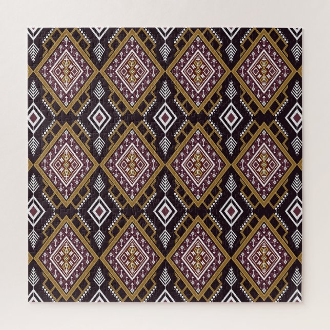 Abstract geometric ethnic, wallpaper design. jigsaw puzzle (Vertical)