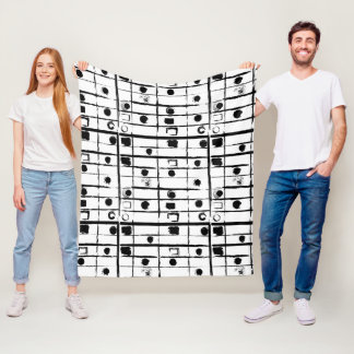abstract geometric fleece blanket