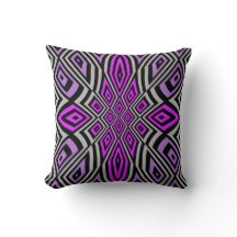 Abstract geometric floral design pink purple