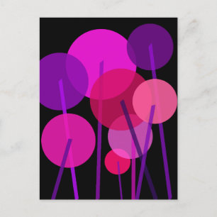 Abstract Geometric Floral Pattern Holiday Postcard