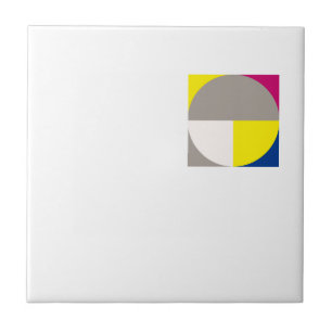 Abstract geometric grey fuchsia  tile