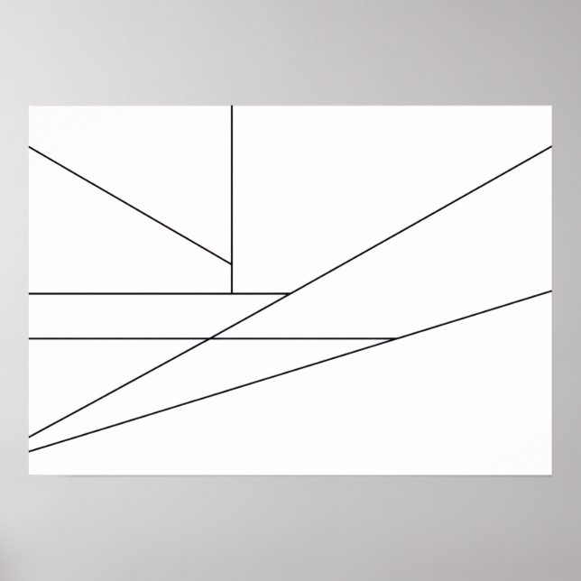 Abstract Geometric Grid Line Art Poster | Minimali (Front)