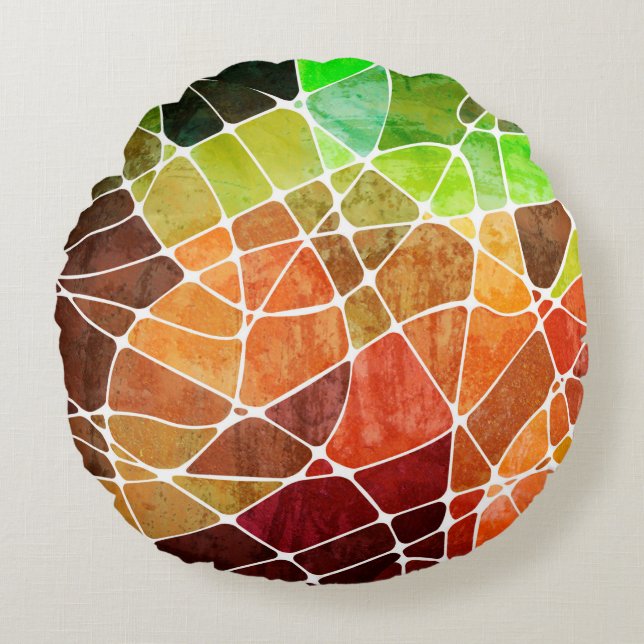 abstract geometric grunge backgroundabstract, agin round pillow (Front)