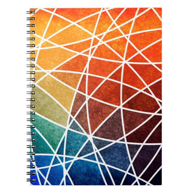 abstract geometric grunge backgroundabstract,aging notebook (Front)