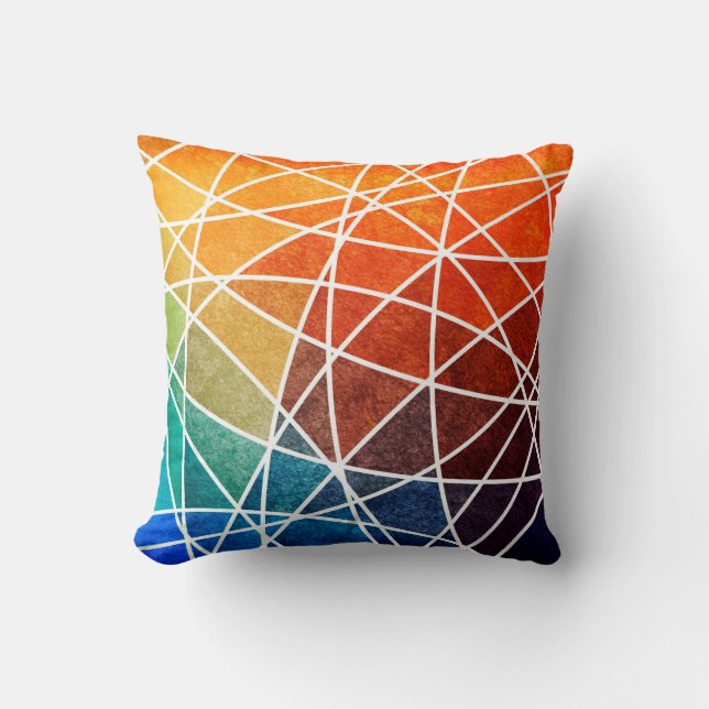 abstract geometric grunge backgroundabstract,aging throw pillow (Front)