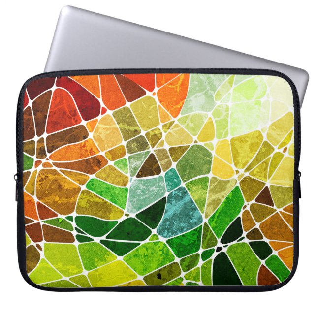 abstract geometric grunge backgroundpattern,grunge laptop sleeve (Front)