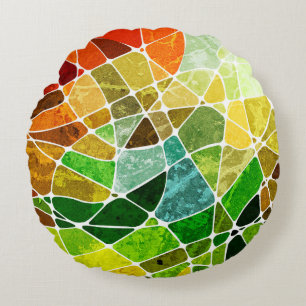 abstract geometric grunge backgroundpattern,grunge round pillow