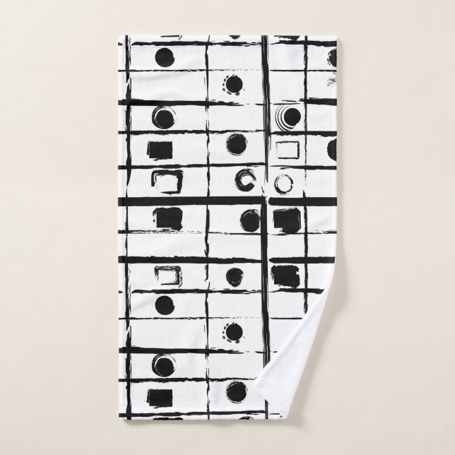 abstract geometric  hand towel (Hand Towel)