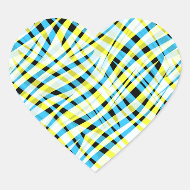 Abstract, geometric heart sticker (Front)