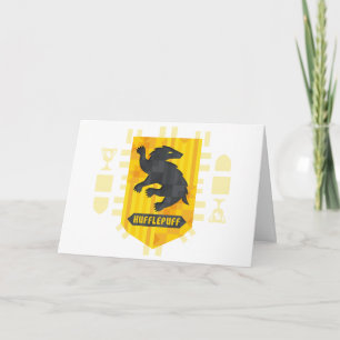 Abstract Geometric HUFFLEPUFF™ Crest Card