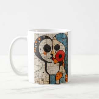 Abstract Geometric Kiss Coffee Mug