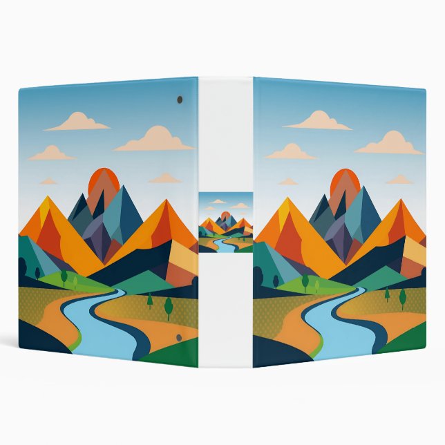 Abstract Geometric Landscape Binder (Background)