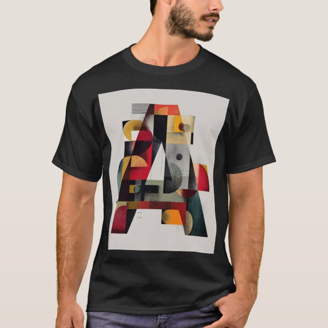 Abstract Geometric Letter A T-Shirt (Front)