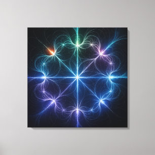 Abstract Geometric Light Canvas Art