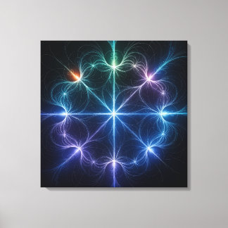 Abstract Geometric Light Canvas Art