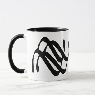 abstract geometric line art mug