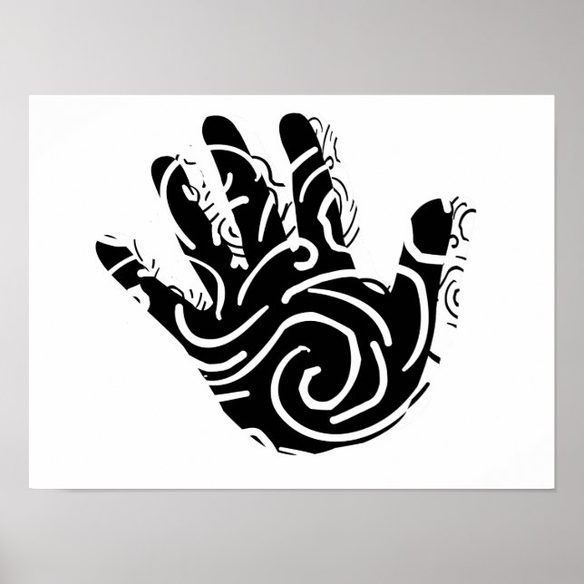 abstract geometric line art poster (Front)