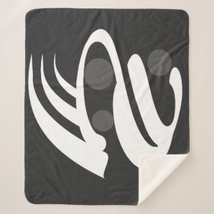 abstract geometric line art sherpa blanket