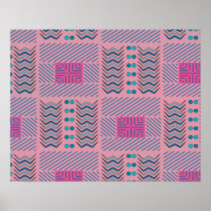 Abstract Geometric Lines and Shapes Poster