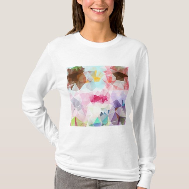 Abstract Geometric Low Poly Mosaic T-Shirt (Front)