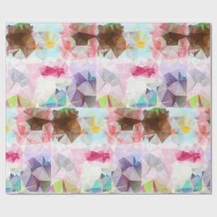 Abstract Geometric Low Poly Mosaic Wrapping Paper