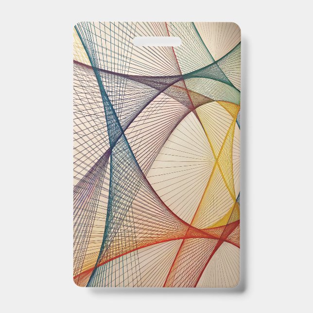 Abstract Geometric Luggage Tag Badge (Front)