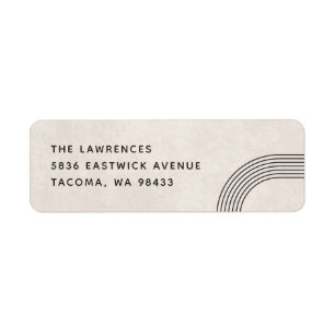Abstract Geometric Mailing Label - Ivory