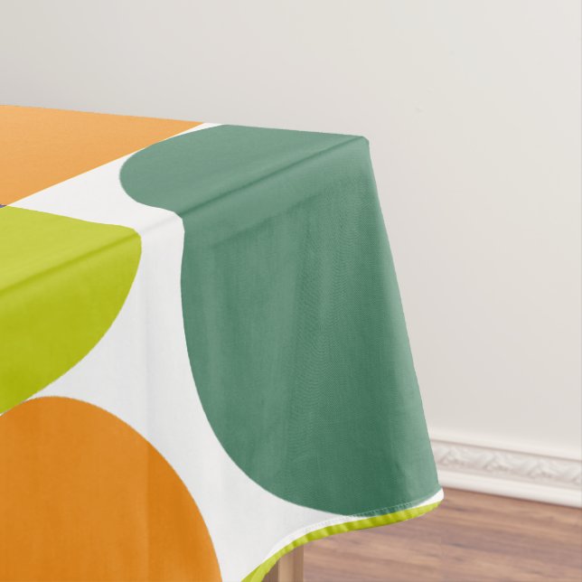 Abstract Geometric Mid Century Modern Patterned Tablecloth (In Situ)