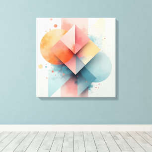 Abstract Geometric modern canvas art. Print