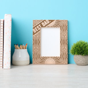 Abstract Geometric Modern Cool Fun Custom Best Dad Etched Frames