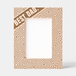 Abstract Geometric Modern Cool Fun Custom Best Dad Etched Frames
