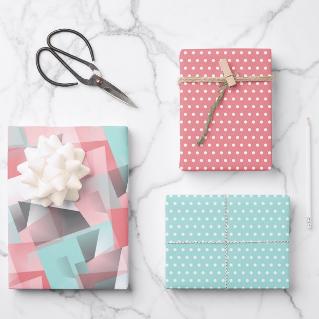 Abstract Geometric Modern Gift Wrap Wrapping Paper (Front)