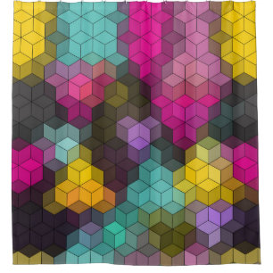 Abstract geometric modern hexagon shapes mosaic