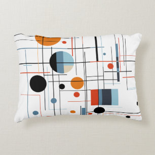 Abstract Geometric Modern Minimalist Lines Accent Pillow