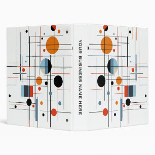 Abstract Geometric Modern Minimalist Lines Binder