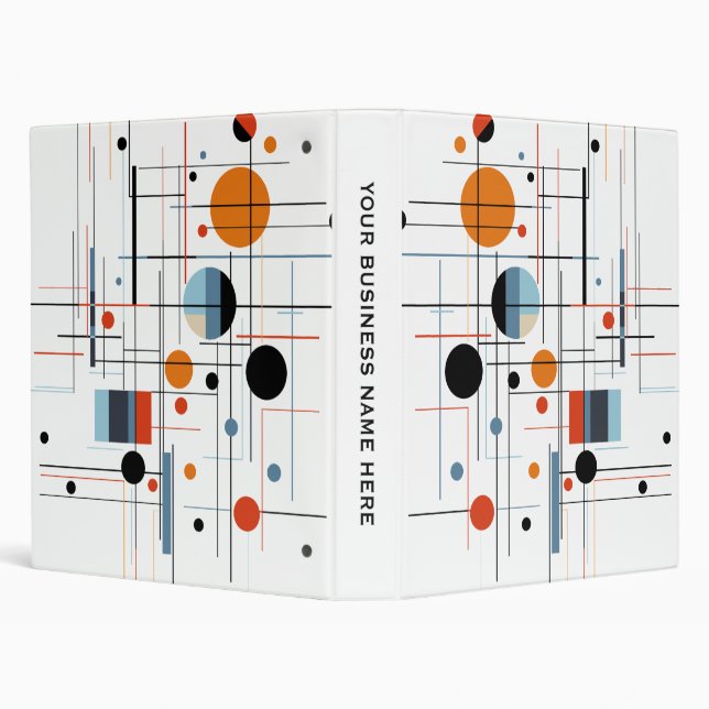 Abstract Geometric Modern Minimalist Lines Binder (Background)