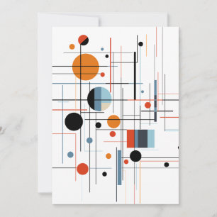 Abstract Geometric Modern Minimalist Lines Holiday Card