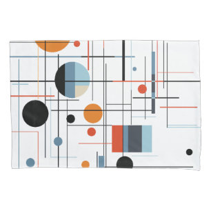 Abstract Geometric Modern Minimalist Lines Pillowcase