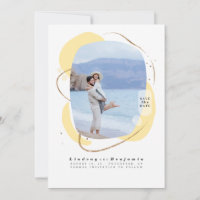 Abstract Geometric Modern Save The Date Photo