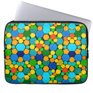 Abstract Geometric Mosaic Pattern Laptop Sleeve