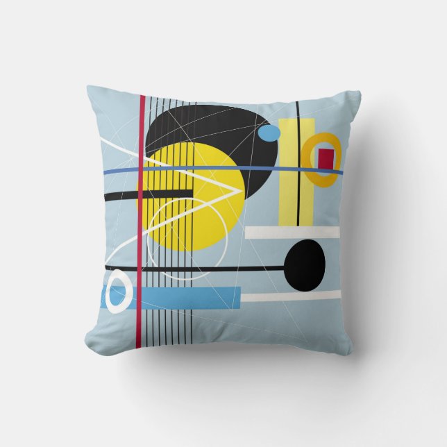 Abstract Geometric: Multicolor Background Throw Pillow (Front)