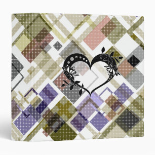 Abstract, geometric, multicolored binder