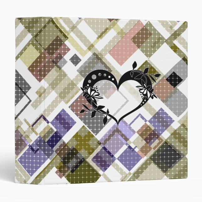 Abstract, geometric, multicolored binder (Front/Spine)