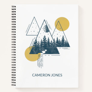 Abstract Geometric Nature Landscape Personalized Notebook