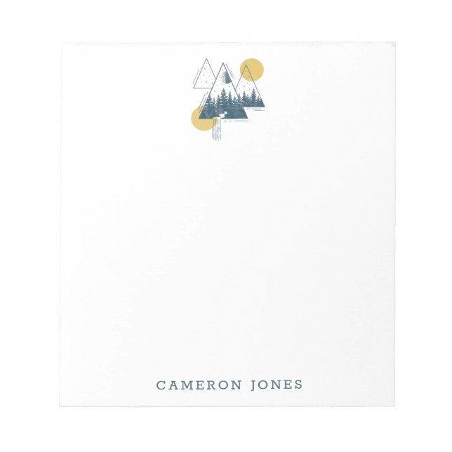 Abstract Geometric Nature Landscape Personalized  Notepad (Front)