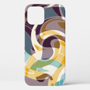 Abstract geometric objects graffiti grunge effecta iPhone 12 case