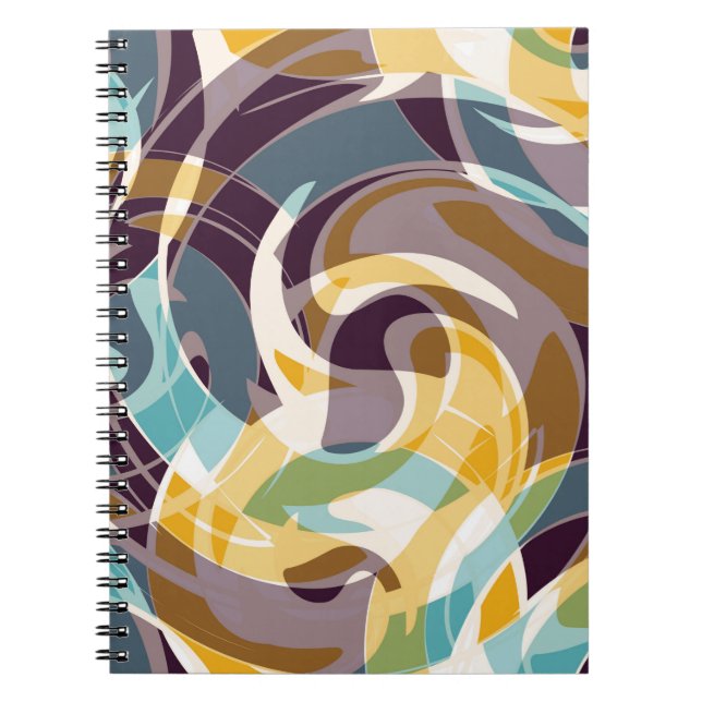 Abstract geometric objects graffiti grunge effecta notebook (Front)